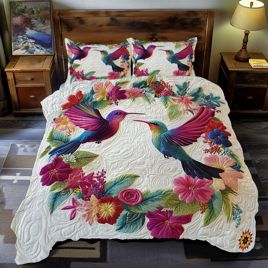 Flower Wreath Hummingbird WY2911096CL Duvet Cover Set
