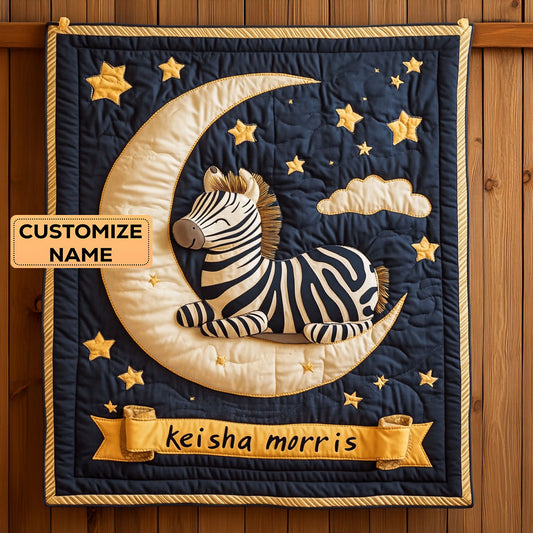 Ziggy Moon CP1807025CL Personalized Baby Quilt