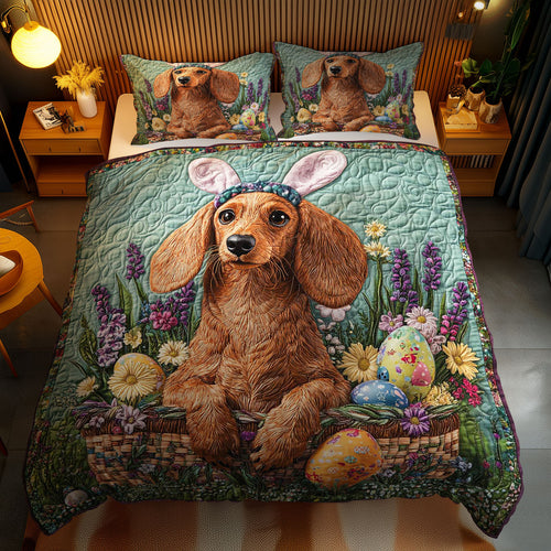 Whimsical Dachshund Bunny WN1701163CL Duvet Cover Set