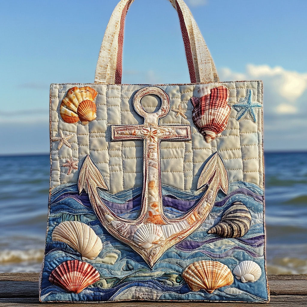 Ocean Anchor WN2309069CL Quilted Tote Bag