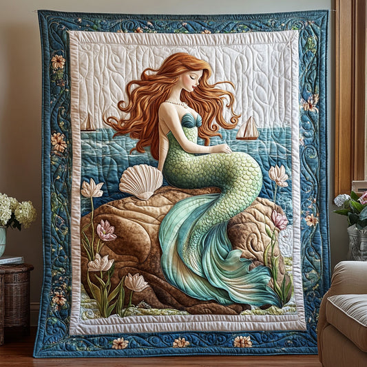 Mermaid On Beach CQ1006013CL Quilt