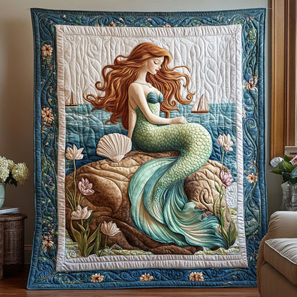 Mermaid On Beach CQ1006013CL Quilt