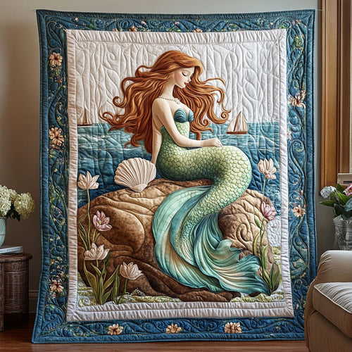 Mermaid On Beach CQ1006013CL Quilt