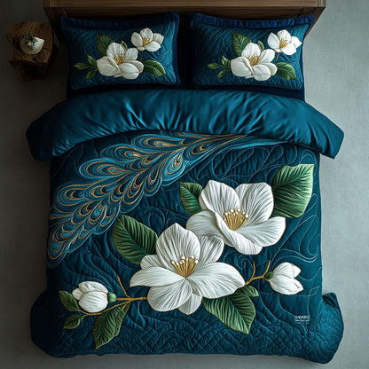 White Magnolia WJ0304031CL Quilted Bedding Set