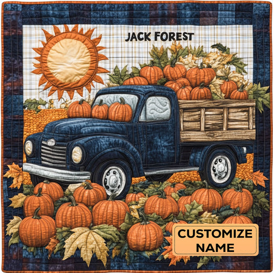 Truckload Of Harvest WJ3107014CL Personalized Baby Quilt