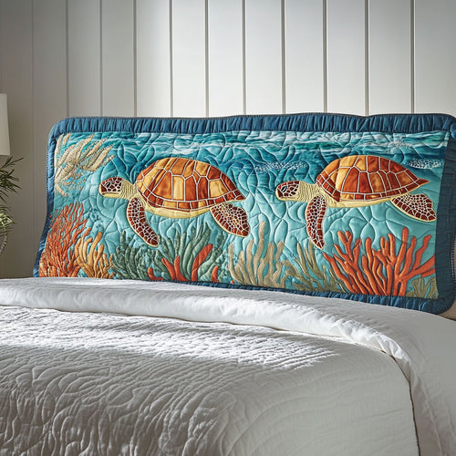 Deep Sea Turtle WN2312008CL Quilted Headboard Slipcover