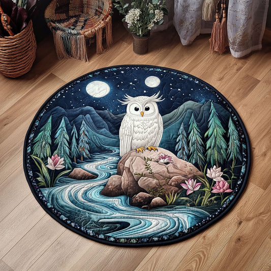 Mystical Moonlit Owl WJ2504049CL Quilted Round Mat