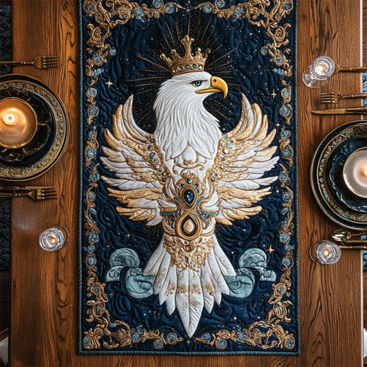 Royal White Eagle WY2504045CL Quilted Table Runner