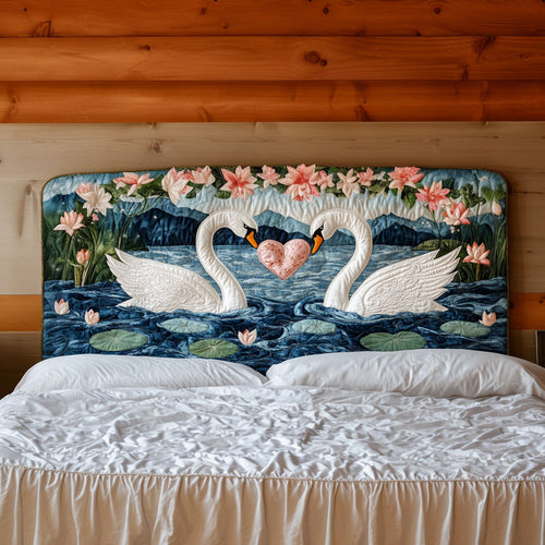 Eternal Swan Love KL2512001CL Quilted Headboard Slipcover