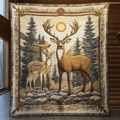 Deer Family CW2006014CL Quilt