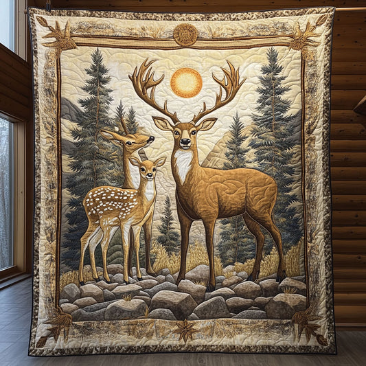 Deer Family CW2006014CL Quilt