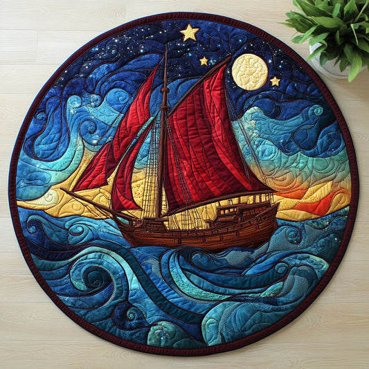 Dreamy Sail CW3005593CL Quilted Round Mat