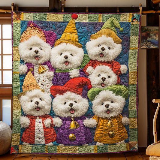 Playful Bichon Frise WN0711084CL Quilt