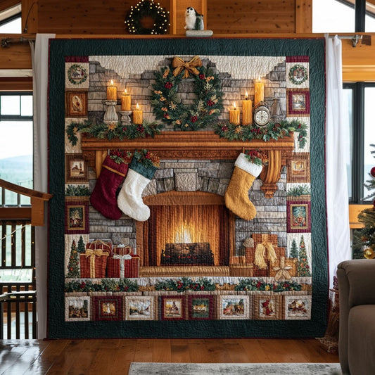 Jolly Fireplace CW2510024CL Quilt