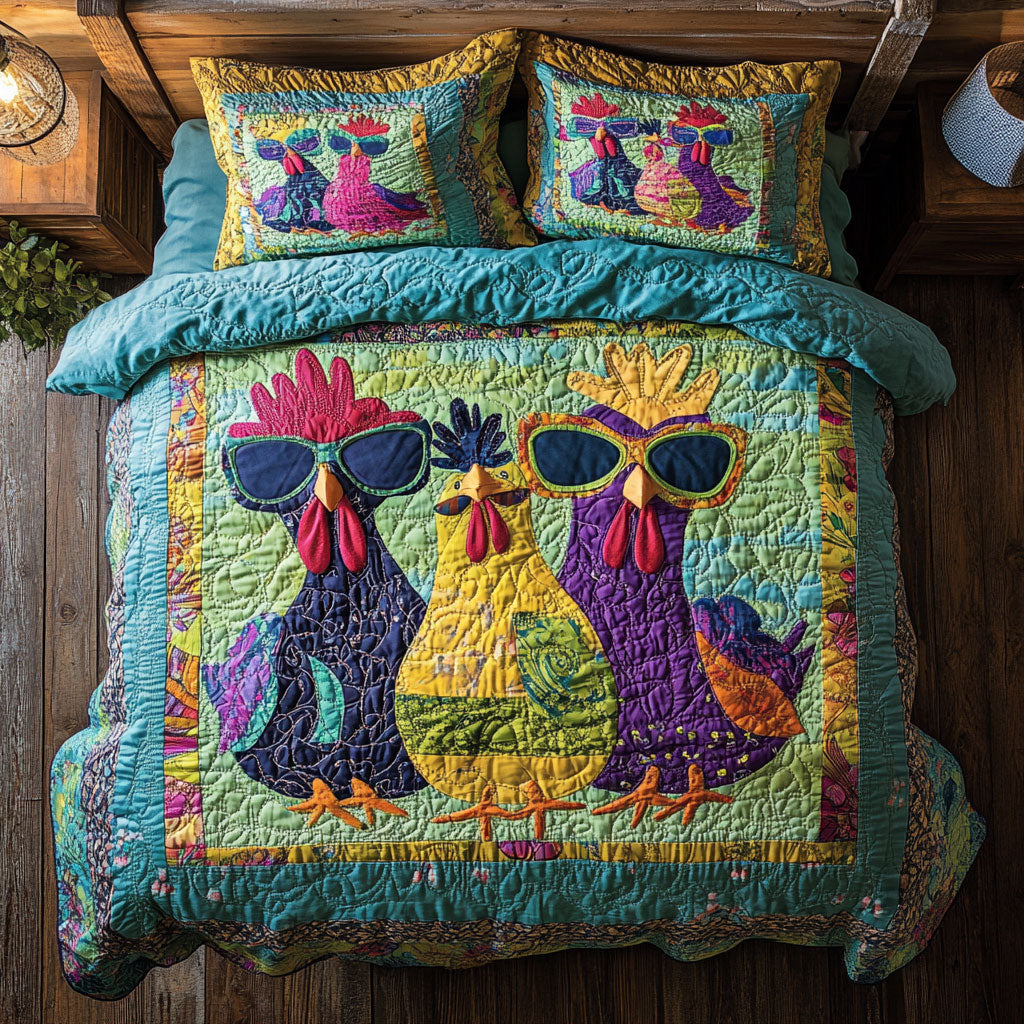 Vibrant Chicken WX0401079CL Duvet Cover Set