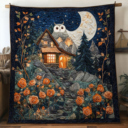 Enchanted Owl Cottage WN2705044CL Quilt