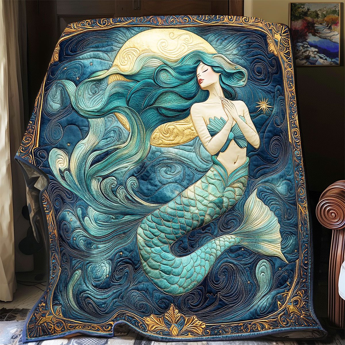 Singing Mermaid WP0104019CL Quilt