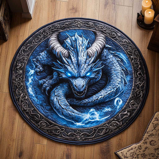 Frostbound Dragon WN2305030CL Quilted Round Mat