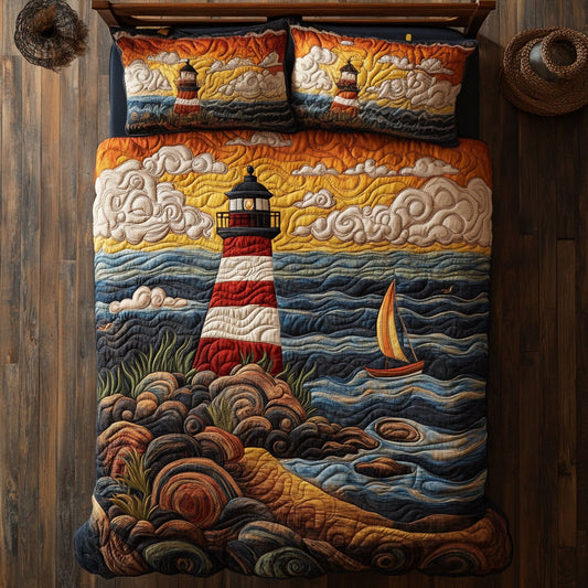 Beautiful Sunset Lighthouse WY3105012CL Duvet Cover Set