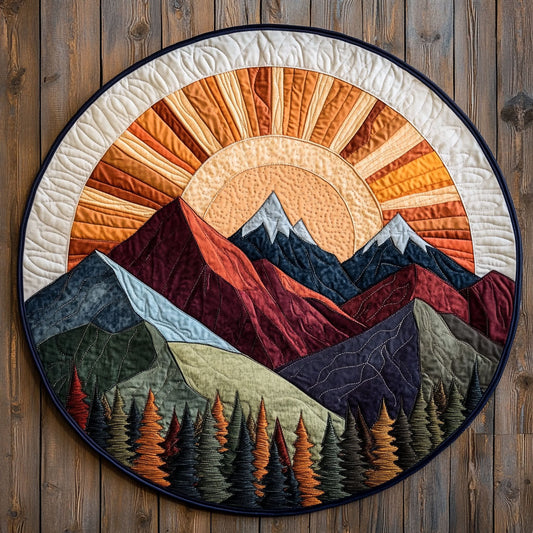 Fiery Crest Mountain WN1208028CL Quilted Round Mat