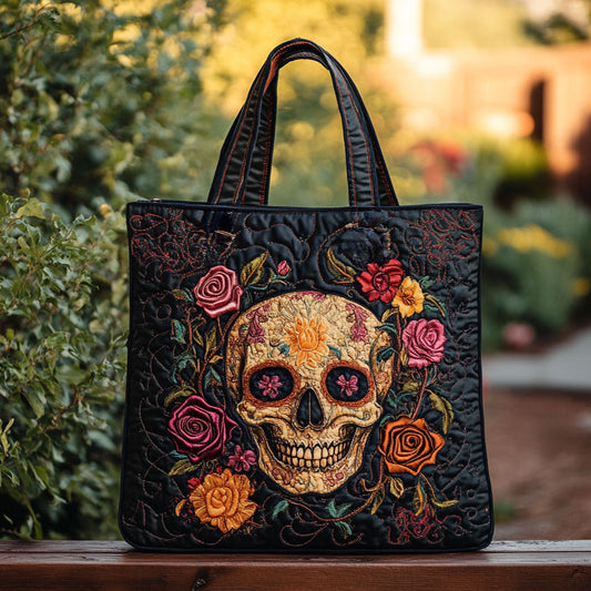 Romantic Skull WN2509052CL Quilted Tote Bag