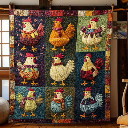 Patchwork Chicken WJ1912031CL Quilt