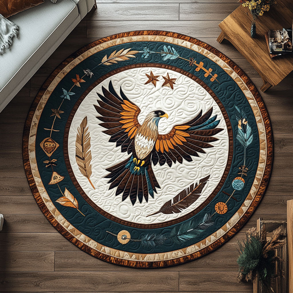 Native Eagle Spirit CW0901085CL Quilted Round Mat