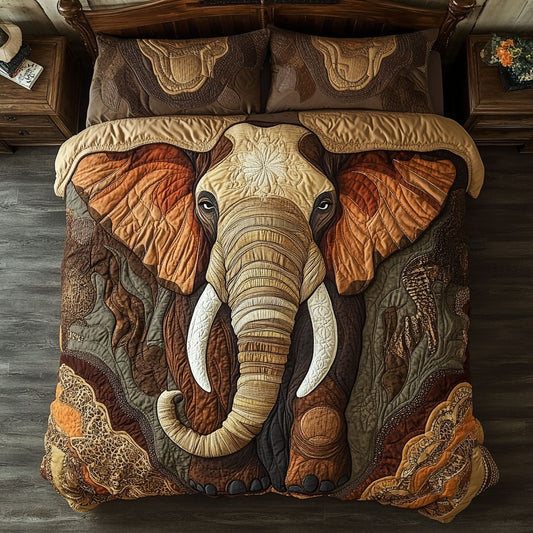 Vintage Elephant Portrait WY1302126CL Duvet Cover Set