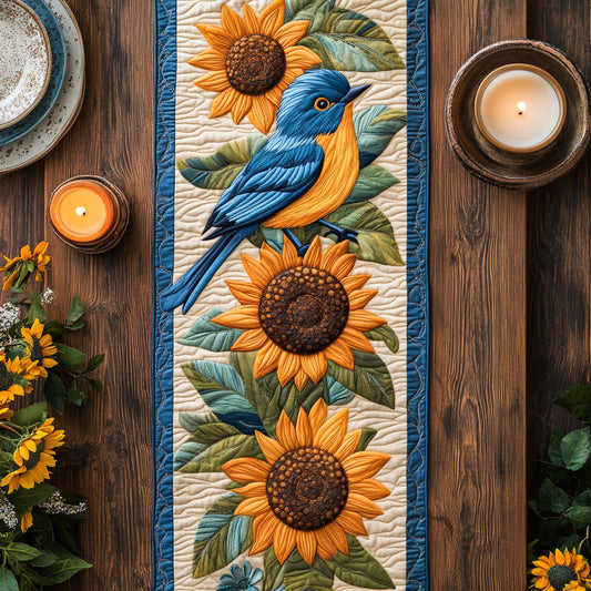 Sunny Bird Garden CW1407043CL Quilted Table Runner