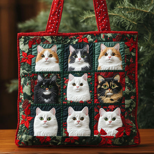 Cat Holiday CW0811028CL Quilted Tote Bag