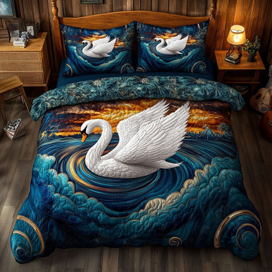 Elegant White Swan WJ0304022CL Duvet Cover Set