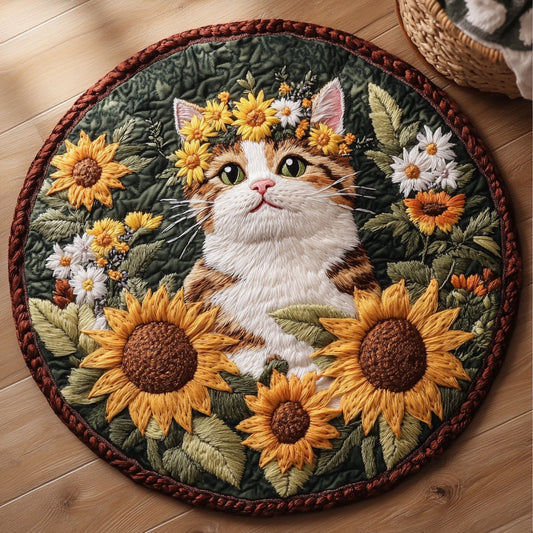 Cat Meadow WN0306049CL Quilted Round Mat
