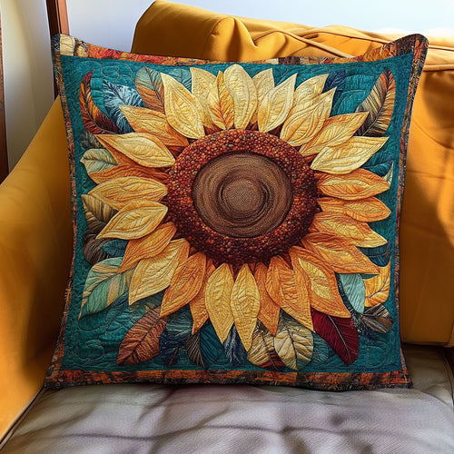 Golden Sunflower Bloom WN1302054CL Quilt Pillow Case