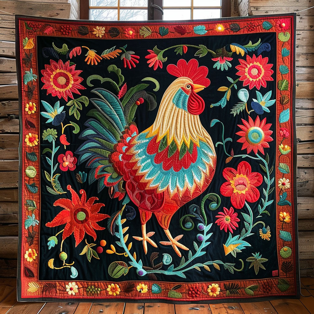 Colorful Chicken CP1411089CL Quilt