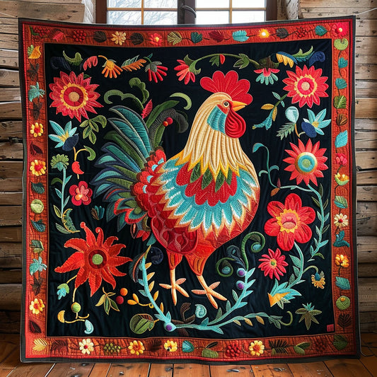 Colorful Chicken CP1411089CL Quilt