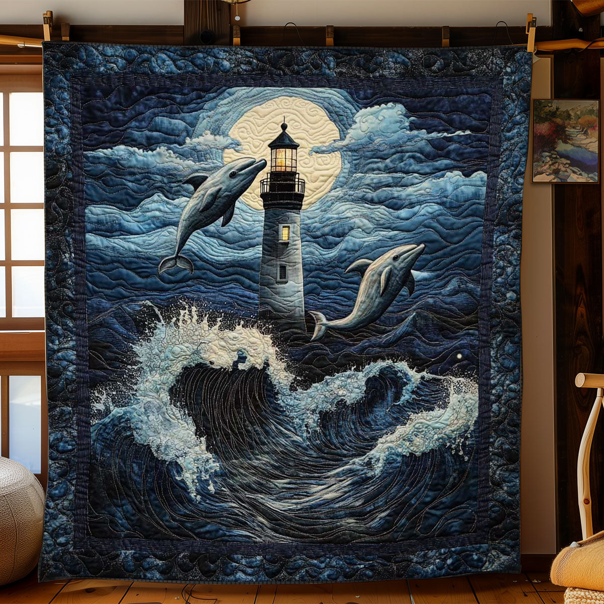 Seabreeze Dolphins WN1004046CL Quilt