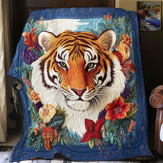 Tiger And Flower WY1401040CL Quilt
