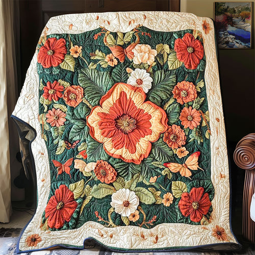 Red Petunia Garden WP2201040CL Quilt