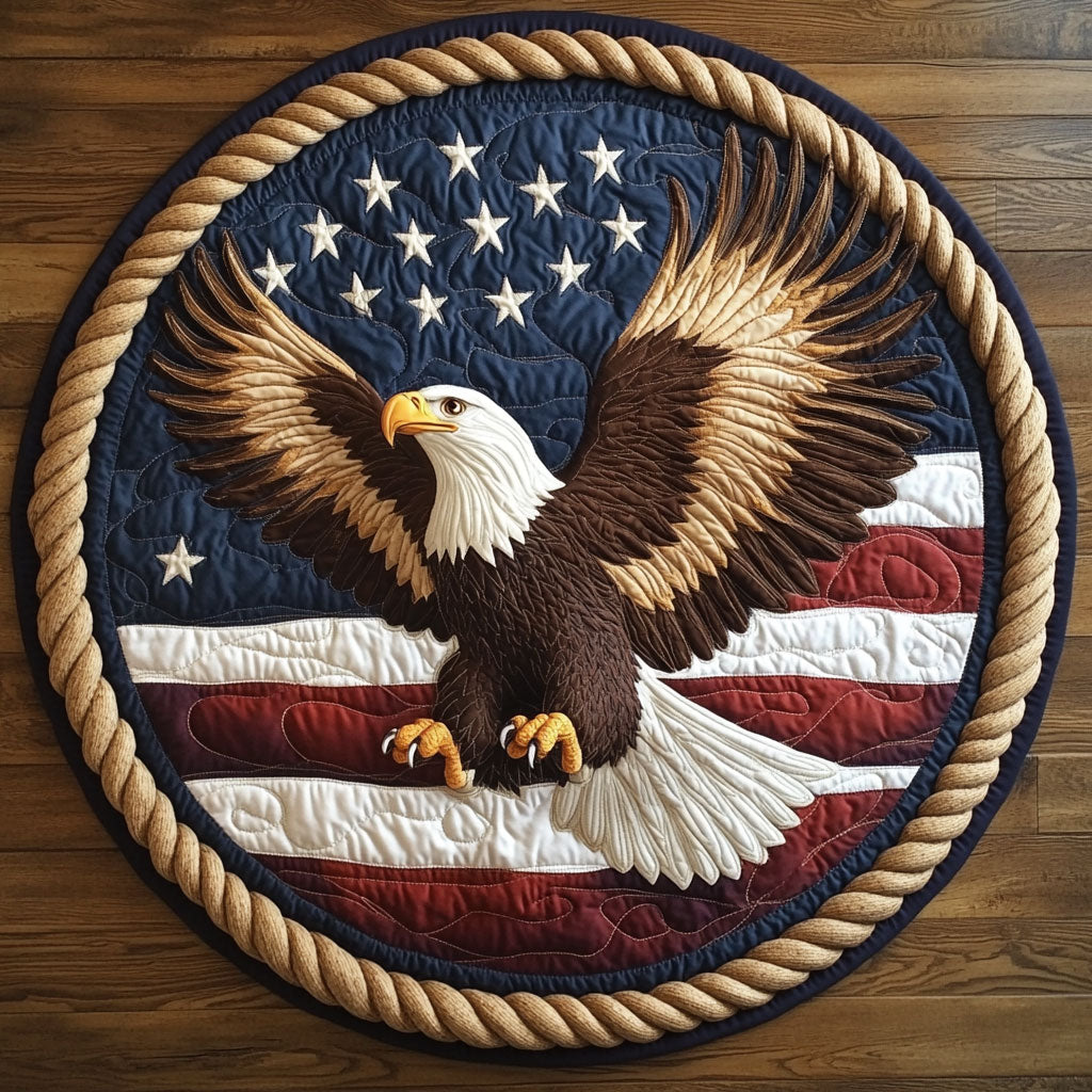 Freedom Soar CP0210083CL Quitled Round Mat