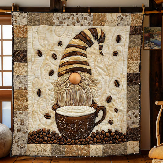 Cozy Coffee Gnome WN2512054CL Quilt