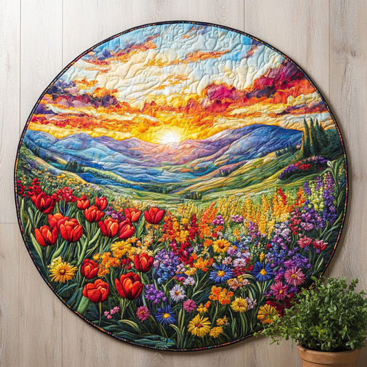Blooming Mountain CW2705489CL Quilted Round Mat