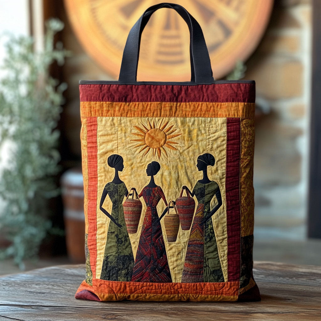 Ocean Breeze African Woman WN2111014CL Quilted Tote Bag