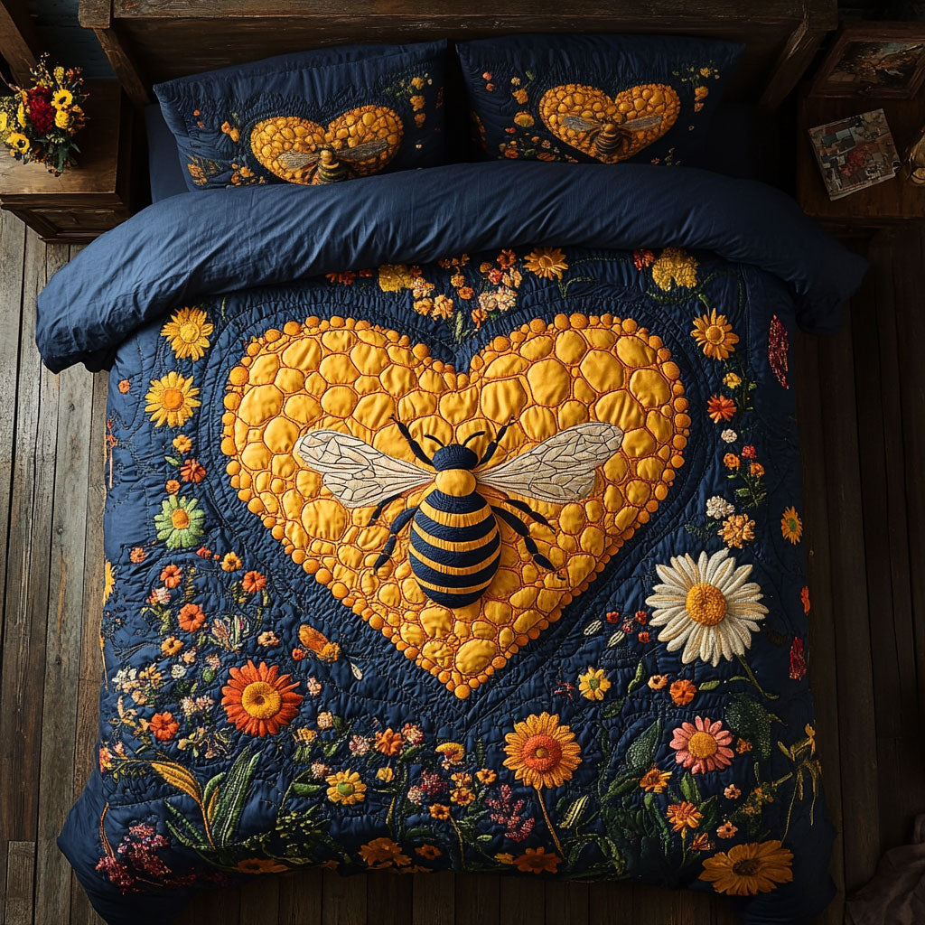 Beehive Heart Bee WY0406001CL Duvet Cover Set