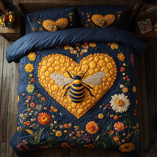 Beehive Heart Bee WY0406001CL Duvet Cover Set