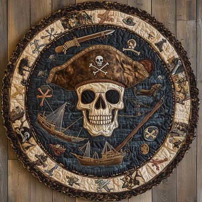 Sassy Skull Party WN1207054CL Quilted Round Mat