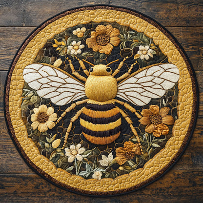 Midnight Honeycomb CP1706030CL Quitlted Round Mat