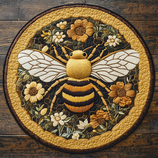 Midnight Honeycomb CP1706030CL Quitlted Round Mat