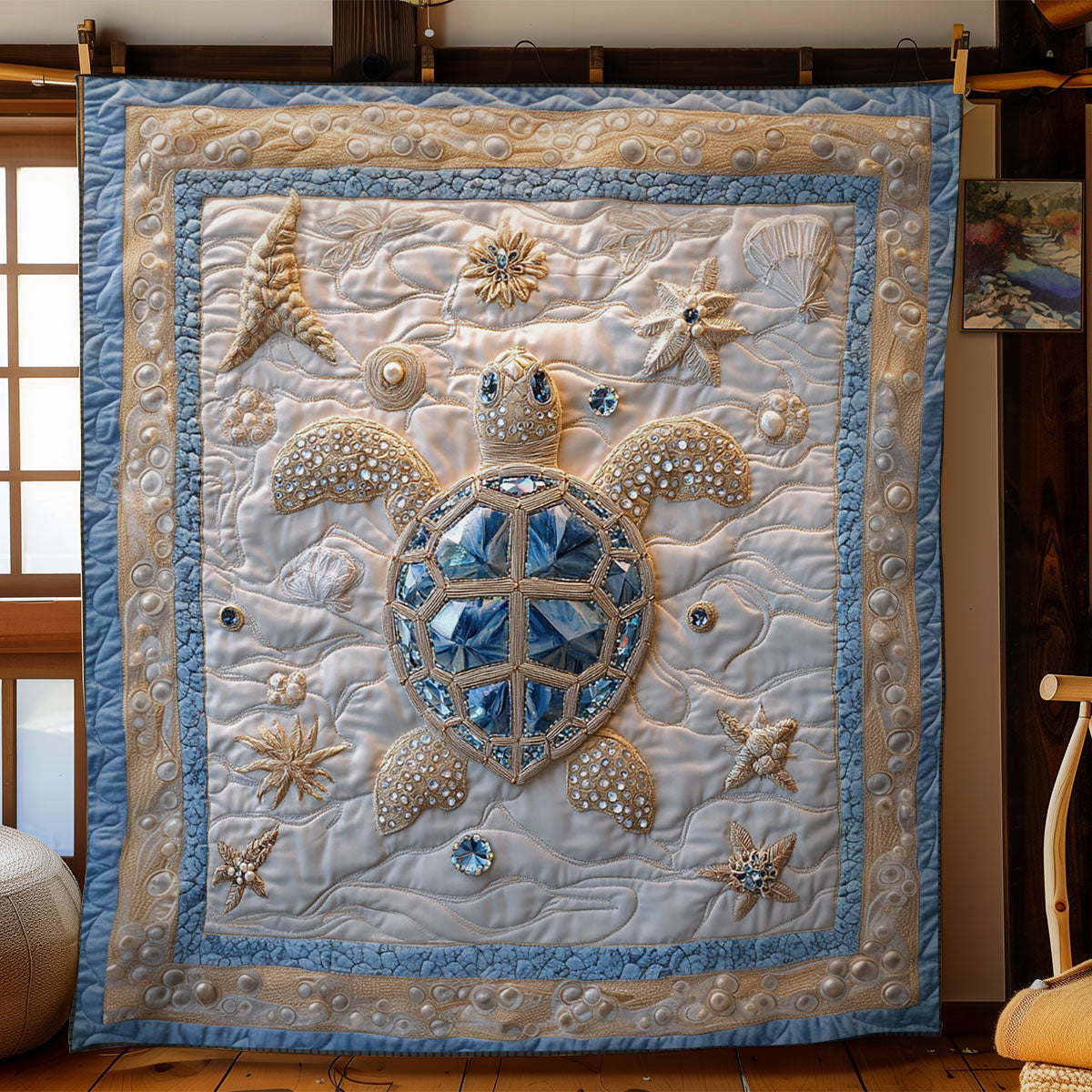 Sparkle Turtle WY2702118CL Quilt