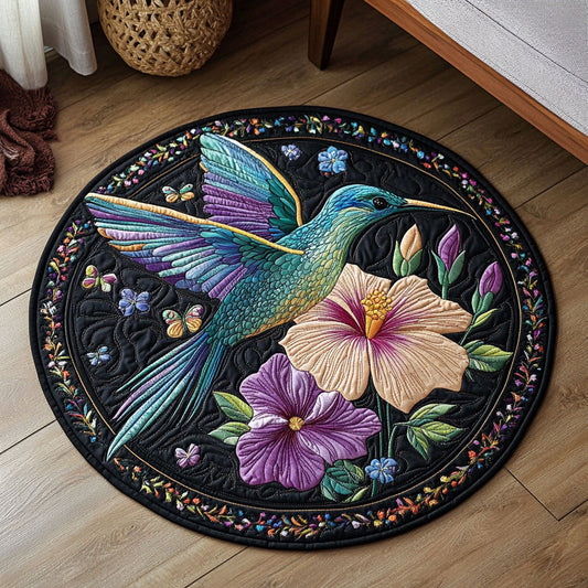 Impressive Hummingbird CQ0606015CL Quilted Round Mat