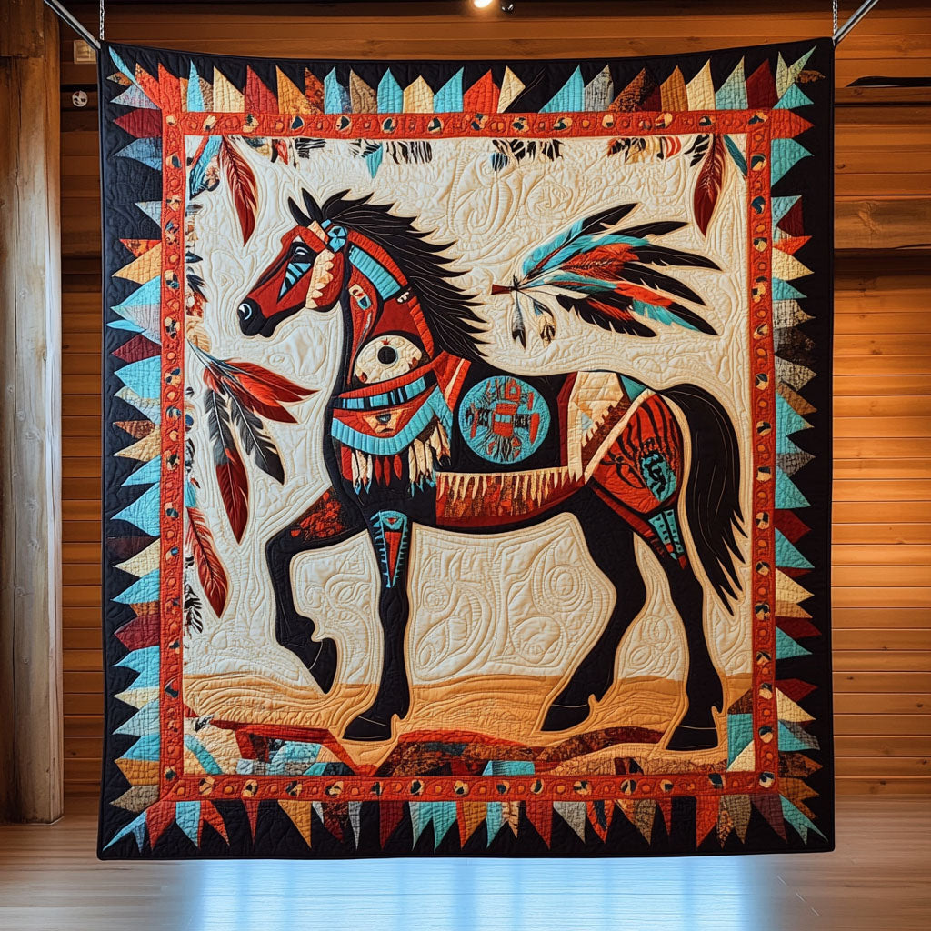 Horse Native American CW2207020CL Quilt